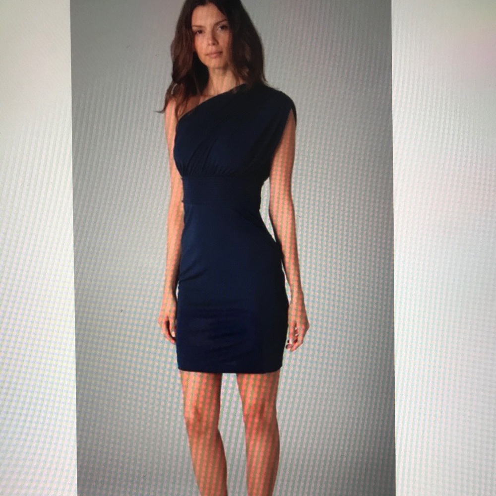 Halston heritage one shoulder dress